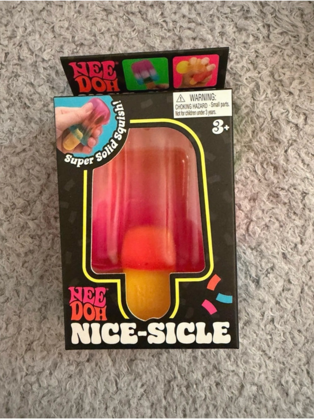 NeeDoh Nice-Sicle Soft Squish Toy - Pink & Yellow